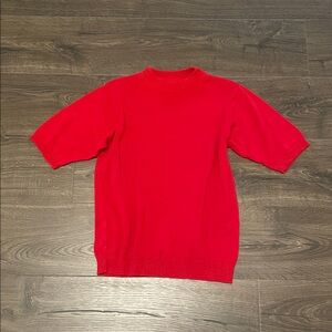 Vintage Sophisticated by Pendleton Red Crewneck Short Sleeve Sweater, Size Small